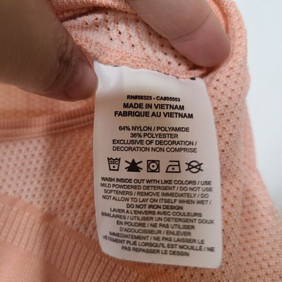 Nike‎ Dri-fit Infinite Short Sleeve Peach Running Shirt Sz XL - Picture 3 of 4